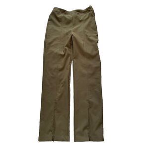 Rachel Zoe Pants Olive Green Stretch 6 Pull On Straight Fit Zippered Ends